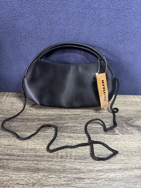 Black Crescent Shoulder Bag